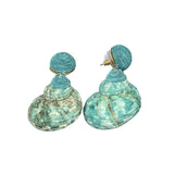 Shell Earrings Blue Green - Villa Yasmine