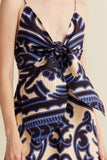 Torreta Dress Tropics Blue Linen - Villa Yasmine